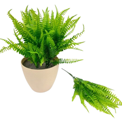 De Gardenia New Fern Shrubs – 35cm Artificial Greenery Without Pot for Home, Office & Tabletop Décor