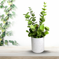 De Gardenia Artificial Rubber Plant – Small Faux Potted Plant for Tabletop, Home, Bathroom & Office Décor | Indoor Decorative Greenery