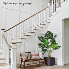 De Gardenia 4FT Artificial Monstera Plant | Faux Swiss Cheese Floor Plant for Indoor Home & Office Décor | Lifelike Tropical Greenery – Pot Not Included