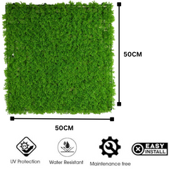 De Gardenia 50x50 cm Artificial Greenery Wall Panel – Lush Faux Vertical Garden Mat for Wall, Balcony & Home Décor