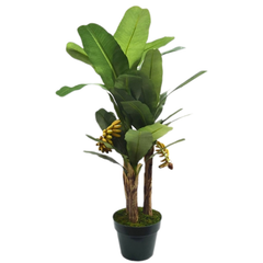 De Gardenia Banana X3 – 90 cm Tall Artificial Plant | Lifelike Faux Indoor & Outdoor Décor Without Pot