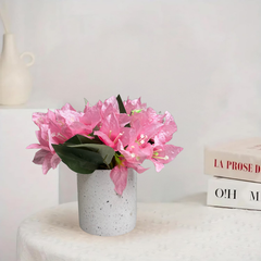 De Gardenia Artificial Rubber Plant – Small Faux Potted Plant for Tabletop, Home, Bathroom & Office Décor | Indoor Decorative Greenery