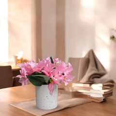 De Gardenia Artificial Rubber Plant – Small Faux Potted Plant for Tabletop, Home, Bathroom & Office Décor | Indoor Decorative Greenery