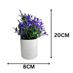 De Gardenia Artificial Rubber Plant – Small Faux Potted Plant for Tabletop, Home, Bathroom & Office Décor | Indoor Decorative Greenery