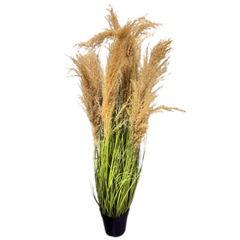 De Gardenia Natural Reed Pampas – 105 cm Tall Artificial Plant with Pot | Lifelike Faux Home & Office Décor