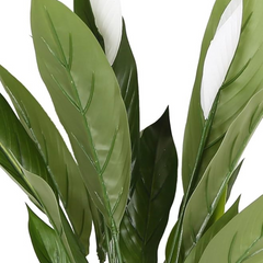 De Gardenia Artificial Spathe Plant – Realistic Indoor Faux Greenery with Pot for Home & Office Décor