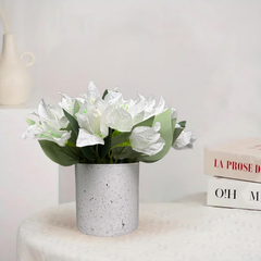 De Gardenia Artificial Rubber Plant – Small Faux Potted Plant for Tabletop, Home, Bathroom & Office Décor | Indoor Decorative Greenery