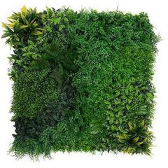 De Gardenia 100x100cm Artificial Greenery Wall Panel – Lush Faux Vertical Garden Mat for Wall, Balcony, Fence & Home Décor