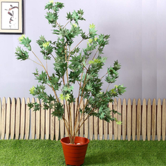 De Gardenia Artificial Japanese Maple Plant – 150 cm Tall Faux Tree with 760 Leaves & 10 Branches | Realistic Indoor Decorative Plant for Home & Office | Pot Not Included