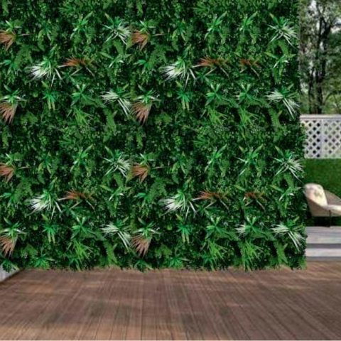 De Gardenia 100x100cm Artificial Greenery Wall Panel – Lush Faux Vertical Garden Mat for Wall, Balcony, Fence & Home Décor