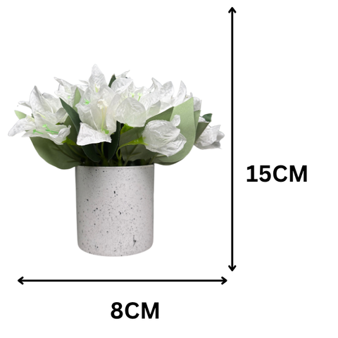 De Gardenia Artificial Rubber Plant – Small Faux Potted Plant for Tabletop, Home, Bathroom & Office Décor | Indoor Decorative Greenery