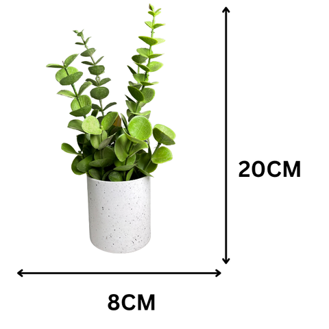 De Gardenia Artificial Rubber Plant – Small Faux Potted Plant for Tabletop, Home, Bathroom & Office Décor | Indoor Decorative Greenery