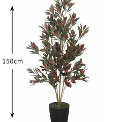 De Gardenia Dracaena Red – 150 cm Tall Artificial Plant | Lifelike Faux Indoor & Outdoor Décor Without Pot