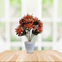 De Gardenia Artificial Lily Flowers – 40 cm Faux Floral Bunch for Tabletop, Home & Office Décor | Gifting & DIY Decoration | Pot Not Included