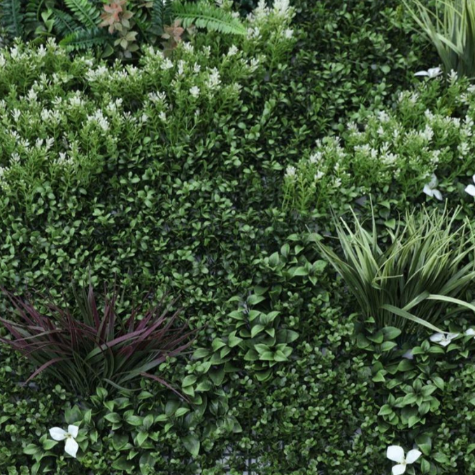 De Gardenia 100x100cm Artificial Greenery Wall Panel – Lush Faux Vertical Garden Mat for Wall, Balcony, Fence & Home Décor
