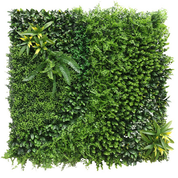 De Gardenia 100x100cm Artificial Greenery Wall Panel – Lush Faux Vertical Garden Mat for Wall, Balcony, Fence & Home Décor
