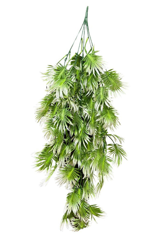 De Gardenia Artificial Hanging Plant with Basket – Realistic Green Leaves & Creepers for Home, Living Room & Wall Decoration