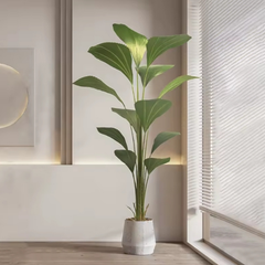 De Gardenia Sumatra Palm – 10 Lush Leaves, 180 cm Tall Artificial Plant | Realistic Faux Indoor & Outdoor Décor Without Pot