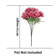 De Gardenia Artificial Lily Flowers – 40 cm Realistic Faux Floral Stems for Home & Office Décor | Pot Not Included