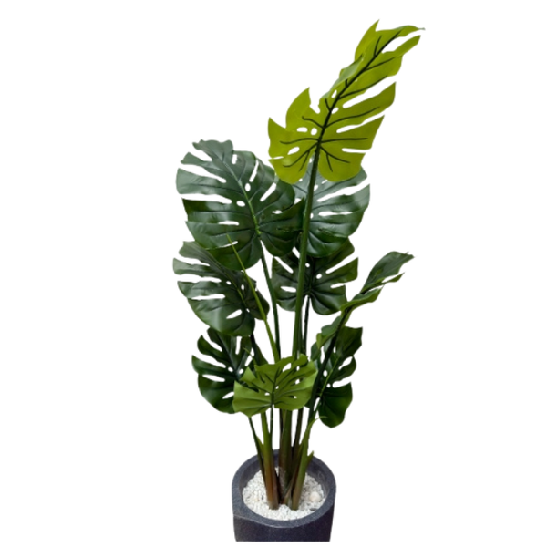 De Gardenia Monstera 9 Leaves – 120 cm Tall Artificial Plant | Lifelike Faux Tropical Décor Without Pot