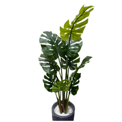 De Gardenia Monstera 9 Leaves – 120 cm Tall Artificial Plant | Lifelike Faux Tropical Décor Without Pot