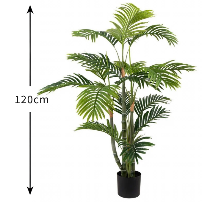 De Gardenia Bamboo Areca – 120 cm Tall Artificial Plant | Lifelike Faux Indoor & Outdoor Décor