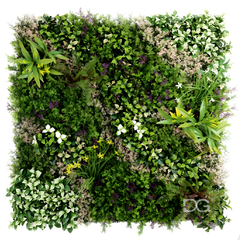 De Gardenia 100x100cm Artificial Greenery Wall Panel – Lush Faux Vertical Garden Mat for Wall, Balcony, Fence & Home Décor