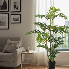 De Gardenia Bamboo Areca – 120 cm Tall Artificial Plant | Lifelike Faux Indoor & Outdoor Décor