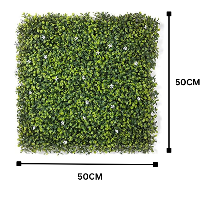 De Gardenia 50x50 cm Artificial Greenery Wall Panel – Lush Faux Vertical Garden Mat for Wall, Balcony & Home Décor
