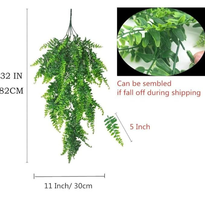 De Gardenia Artificial Vines | Faux Greenery Garland with Willow Leaves | Hanging Ivy Trailing Plant for Home, Office & Holiday Decoration