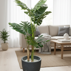 De Gardenia Monstera X12 – 170 cm Tall Artificial Plant Without Pot | Lifelike Faux Tropical Greenery for Home & Office Décor