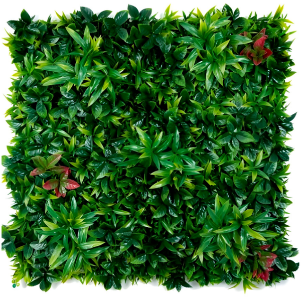 De Gardenia 100x100cm Artificial Greenery Wall Panel – Lush Faux Vertical Garden Mat for Wall, Balcony, Fence & Home Décor