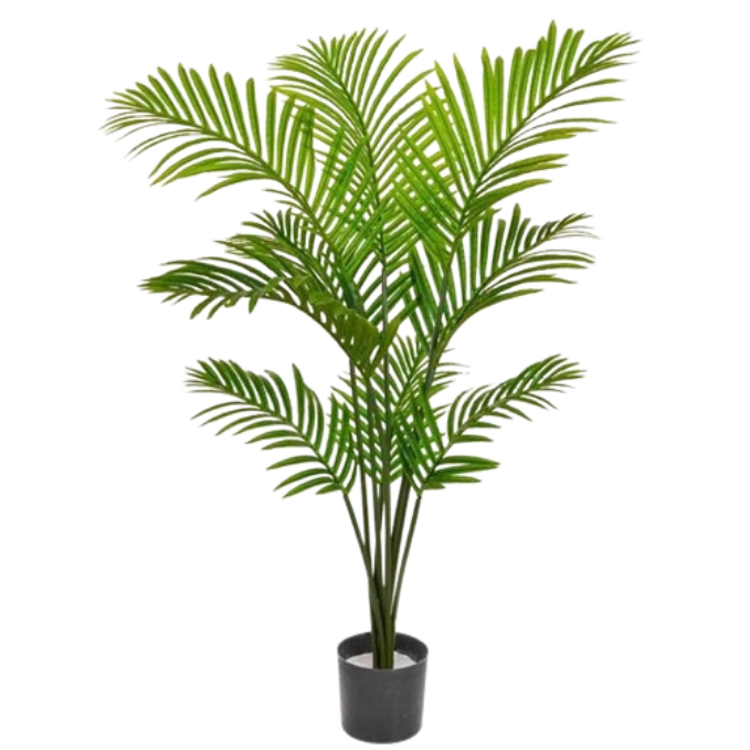 De Gardenia Artificial Areca Plant – 140 cm Tall with 10 Lifelike Leaves | Faux Tropical Palm Greenery for Home & Office Décor
