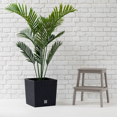 De Gardenia Artificial Areca Plant – 140 cm Tall with 10 Lifelike Leaves | Faux Tropical Palm Greenery for Home & Office Décor