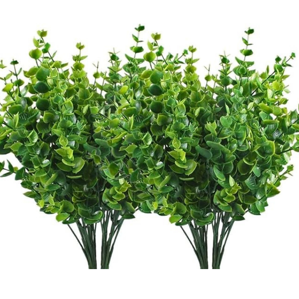 De Gardenia Artificial Plants – Pack of 2 Faux Shrubs with Plastic Leaves for Indoor & Outdoor Decoration | Greenery Bushes for Home, Garden & Wedding Décor