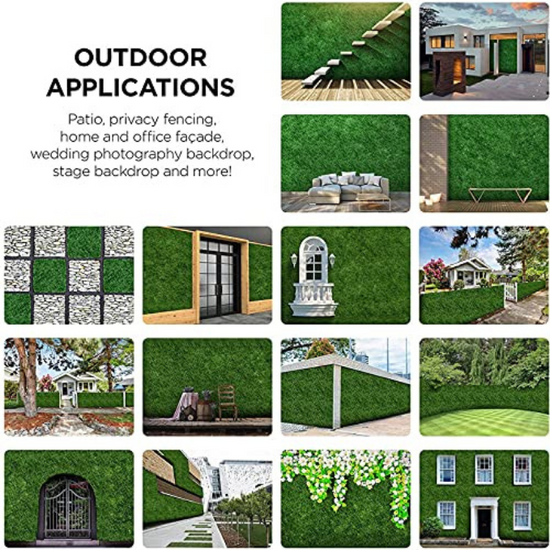 De Gardenia 50x50 cm Artificial Greenery Wall Panel – Lush Faux Vertical Garden Mat for Wall, Balcony & Home Décor