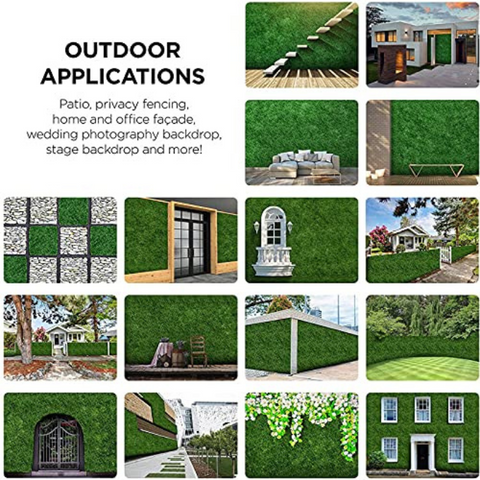 De Gardenia 50x50 cm Artificial Greenery Wall Panel – Lush Faux Vertical Garden Mat for Wall, Balcony & Home Décor
