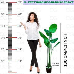 De Gardenia Artificial Bird of Paradise Plant – 4 FT Tall Faux Tropical Palm Tree for Home, Office, Garden & Store Decor – Pot Not Included