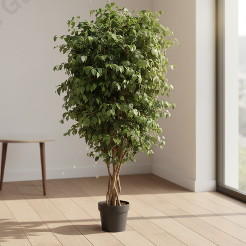 De Gardenia 300cm Artificial Ficus Tree with Pot – Giant 10ft Lifelike Faux Indoor Tree for Homes, Hotels, Offices & Event Décor