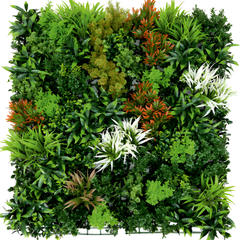 De Gardenia 100x100cm Artificial Greenery Wall Panel – Lush Faux Vertical Garden Mat for Wall, Balcony, Fence & Indoor-Outdoor Décor