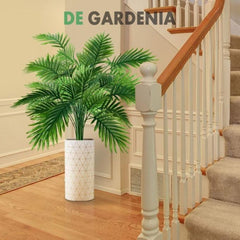 De Gardenia 3.6 Ft Artificial Areca Palm Tree with Pot – 110CM Tall, 24 Leaves | UV Resistant Faux Palm Plant for Indoor & Outdoor Home Décor