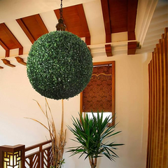 De Gardenia Artificial Grass Hanging Topiary Ball – 38×38 CM | UV Resistant Decorative Green Ball for Garden, Patio & Indoor Décor