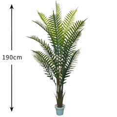 De Gardenia Soga Leaf X4 – 190 cm Tall Artificial Plant Without Pot | Lifelike Faux Tropical Greenery for Home & Office Décor