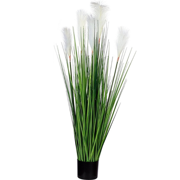 De Gardenia 85cm Artificial Fountain Grass with Pot – Lifelike Faux Decorative Plant for Home, Office & Tabletop Décor