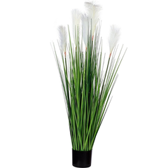 De Gardenia 85cm Artificial Fountain Grass with Pot – Lifelike Faux Decorative Plant for Home, Office & Tabletop Décor