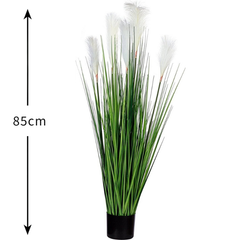 De Gardenia 85cm Artificial Fountain Grass with Pot – Lifelike Faux Decorative Plant for Home, Office & Tabletop Décor