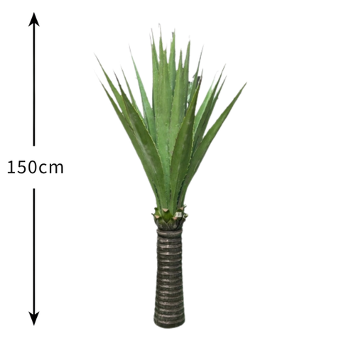 De Gardenia Aloe Vera 29 Leaves – 150 cm Tall Artificial Plant Without Pot | Lifelike Faux Indoor & Outdoor Greenery