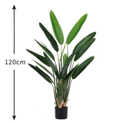De Gardenia 120cm Artificial Bird of Paradise Plant – Tall Faux Indoor Plant Without Pot for Home, Office & Event Décor