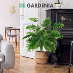 De Gardenia 3.6 Ft Artificial Areca Palm Tree with Pot – 110CM Tall, 24 Leaves | UV Resistant Faux Palm Plant for Indoor & Outdoor Home Décor