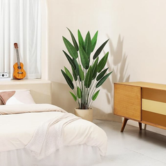 De Gardenia Bird of Paradise – 160 cm Tall Artificial Plant with 25 Lifelike Leaves | Faux Tropical Décor Without Pot